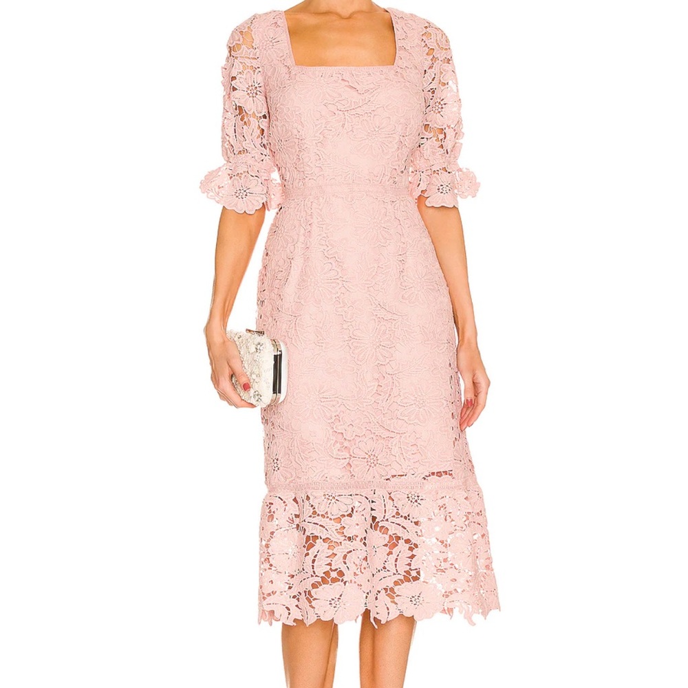 Pink Lace BB Dakota Midi Dress